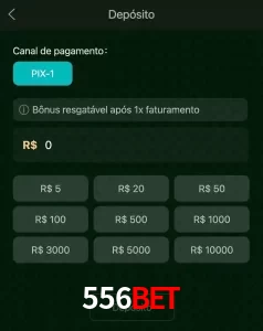 deposits 556BET